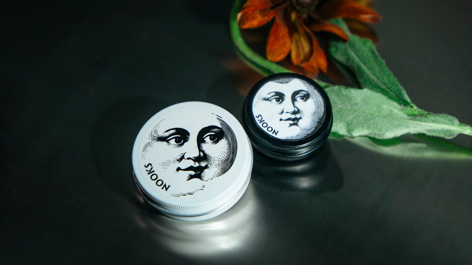 NOOKS petroleum-free balms, white tin for daily repair and black tin for surface protection