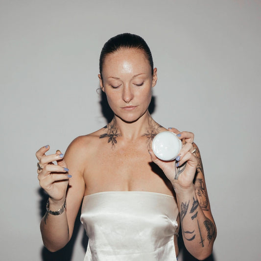 NOOKS Everywhere Balm applied to skin — petroleum-free, 15 ingredients, absorbs in 90 seconds