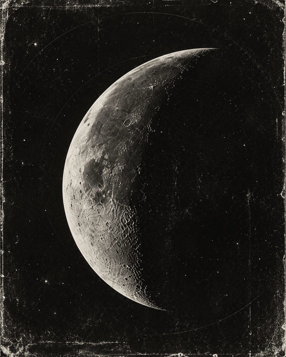 The NOOKS tin lid, a crescent moon embossed in aluminium